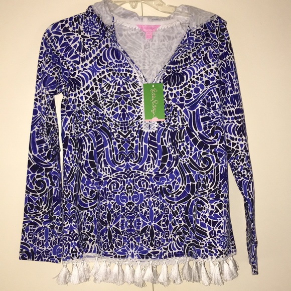NWT Lilly Pulitzer Harmon Hoodie Taverna Tile XXS - Picture 1 of 5